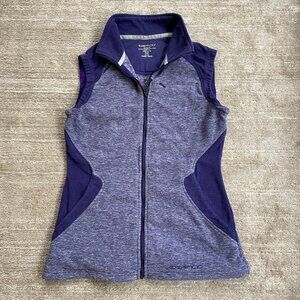 Exofficio heathered purple fleece vest XS